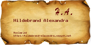 Hildebrand Alexandra névjegykártya